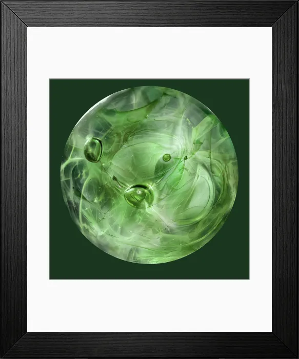 Framed Print : USA, Colorado, Fort Collins. Abstract of borosilicate glass handmade marble