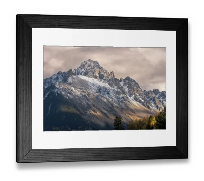 Framed Print : USA, Colorado, Uncompahgre National Forest. Mt Sneffels after autumn snowstorm