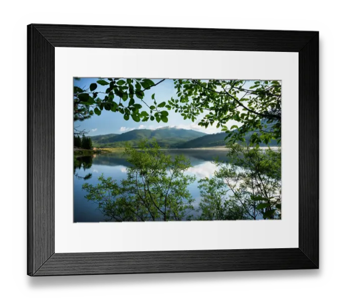 Framed Print : USA, Colorado. Pearl Lake and mountains framed through tree branches Framed Print : USA, Colorado. Pearl Lake and mountains framed through tree branches