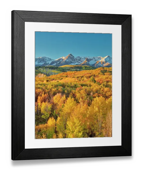 Framed Print : USA, Colorado, Quray. Dallas Divide, sunrise on the Mt. Snaffles with autumn colors Framed Print : USA, Colorado, Quray. Dallas Divide, sunrise on the Mt. Snaffles with autumn colors