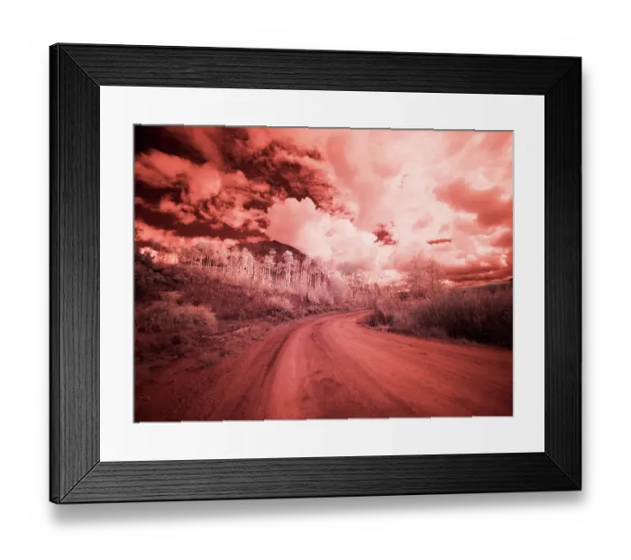 Framed Print : USA, Colorado. Infrared of road through Kebler Pass Framed Print : USA, Colorado. Infrared of road through Kebler Pass
