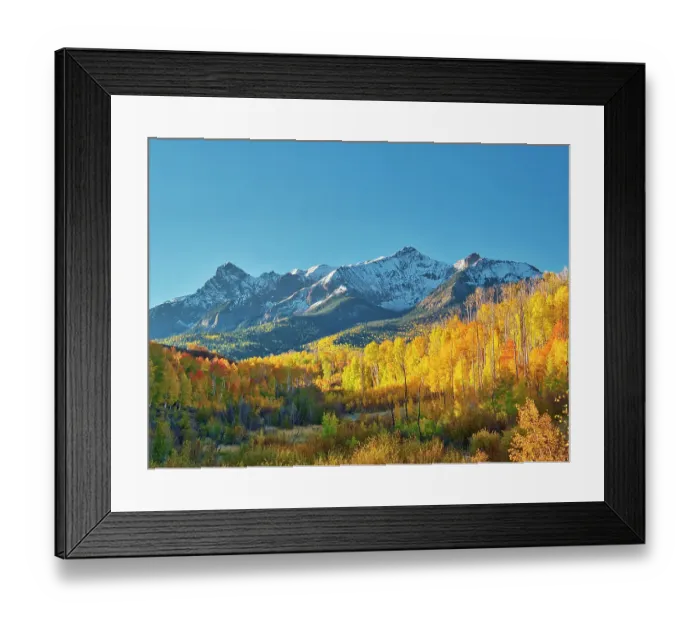 Framed Print : USA, Colorado, Quray. Dallas Divide, sunrise on the Mt. Snaffles with autumn colors Framed Print : USA, Colorado, Quray. Dallas Divide, sunrise on the Mt. Snaffles with autumn colors