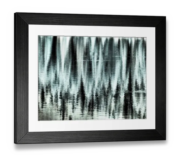 Framed Print : USA, Colorado. Infrared of Aspen trees reflecting in Lost Lake