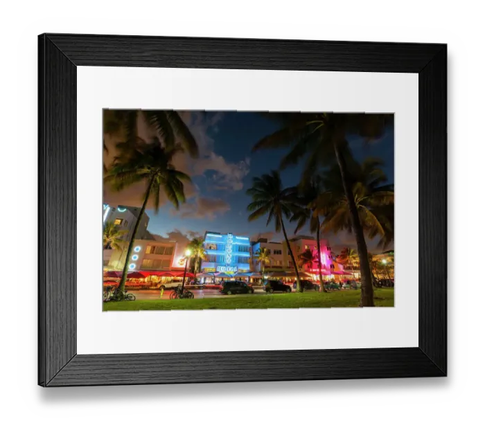 Framed Print : The Colony Hotel and Ocean Drive at dusk. South Beach, Miami Beach, Florida Framed Print : The Colony Hotel and Ocean Drive at dusk. South Beach, Miami Beach, Florida