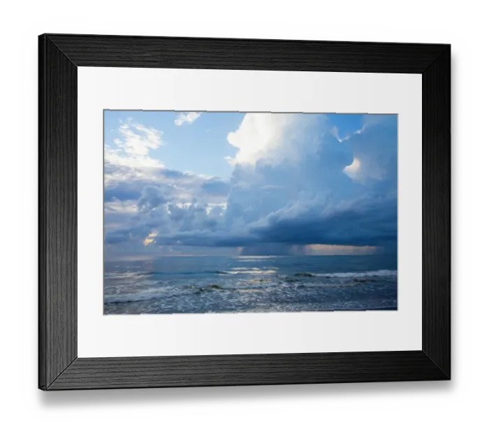 Framed Print : USA, Georgia, Tybee Island. Morning storm along the coast Framed Print : USA, Georgia, Tybee Island. Morning storm along the coast