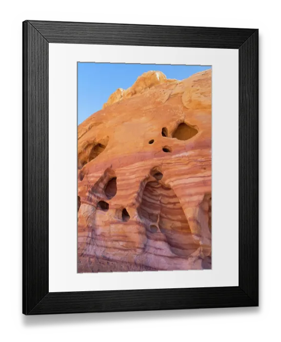 Framed Print : USA, Nevada. Abstract lines in the sandstone, Valley of Fire State Park