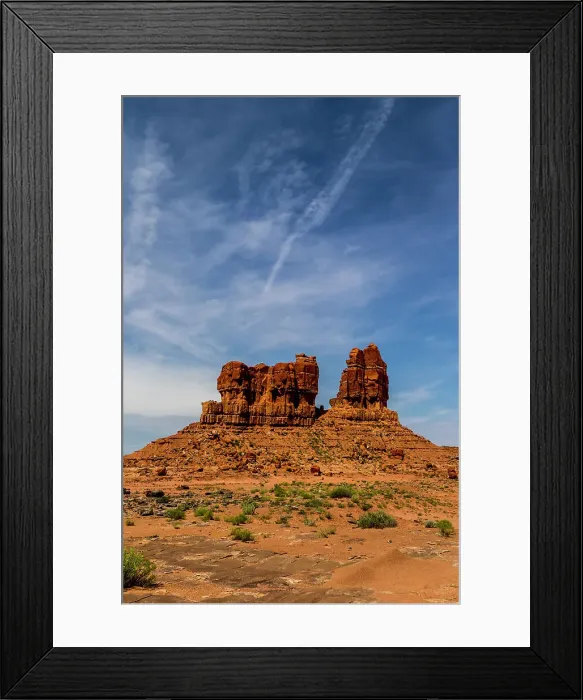 Framed Print : A rocky mound rises out of a New Mexico desert Framed Print : A rocky mound rises out of a New Mexico desert