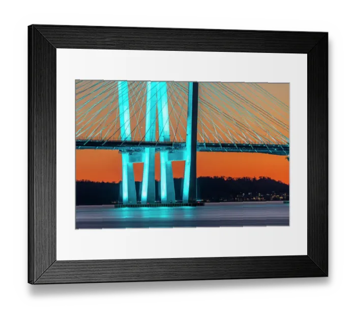 Framed Print : USA, New York, Tarrytown. Hudson River and the Gov. Mario Cuomo (Tappan Zee) Bridge at night Framed Print : USA, New York, Tarrytown. Hudson River and the Gov. Mario Cuomo (Tappan Zee) Bridge at night
