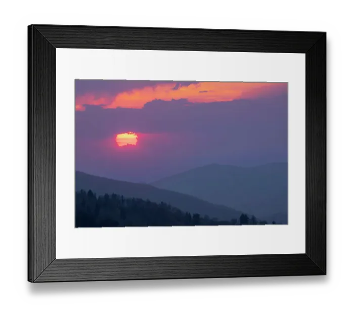 Framed Print : Sunset from Morton Overlook, Great Smoky Mountains National Park, North Carolina Framed Print : Sunset from Morton Overlook, Great Smoky Mountains National Park, North Carolina