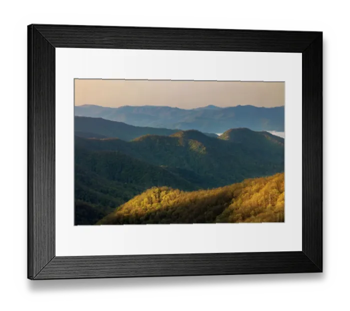 Framed Print : First light hitting mountain slope in Deep Creek Valley, Great Smoky Mountains National Park, North Carolina Framed Print : First light hitting mountain slope in Deep Creek Valley, Great Smoky Mountains National Park, North Carolina
