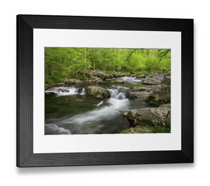 Framed Print : Spring view of Little Pigeon River, Greenbrier area, Great Smoky Mountains National Park, Tennessee Framed Print : Spring view of Little Pigeon River, Greenbrier area, Great Smoky Mountains National Park, Tennessee