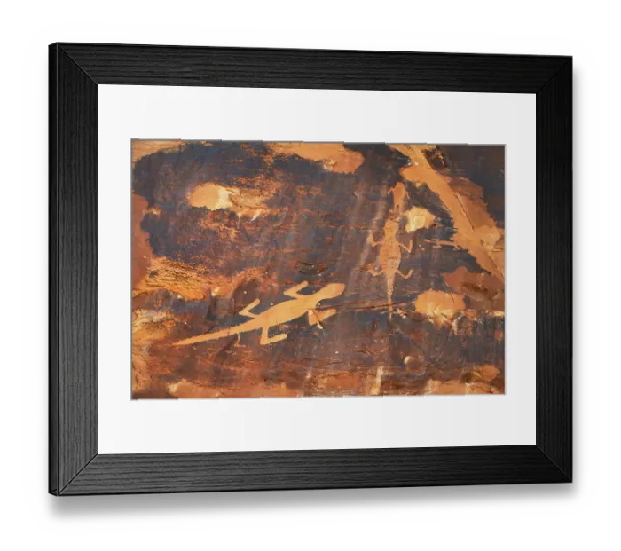 Framed Print : Fremont style lizard petroglyphs along Cub Creek, Dinosaur National Monument Framed Print : Fremont style lizard petroglyphs along Cub Creek, Dinosaur National Monument