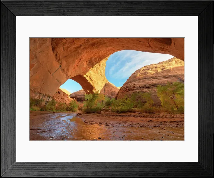 Framed Print : Jacob Hamblin Arch seen from beneath adjacent giant sandstone in Coyote Gulch, Glen Canyon National Recreation Area, Utah Framed Print : Jacob Hamblin Arch seen from beneath adjacent giant sandstone in Coyote Gulch, Glen Canyon National Recreation Area, Utah