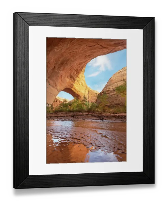Framed Print : Jacob Hamblin Arch seen from beneath adjacent giant sandstone in Coyote Gulch, Glen Canyon National Recreation Area, Utah Framed Print : Jacob Hamblin Arch seen from beneath adjacent giant sandstone in Coyote Gulch, Glen Canyon National Recreation Area, Utah