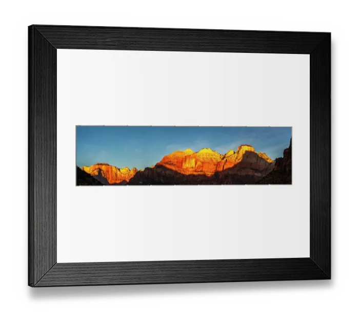 Framed Print : USA, Utah, Zion National Park. Zion Overlook at sunrise