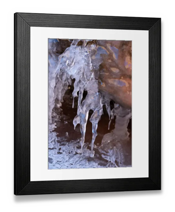 Framed Print : USA, Utah. Ice formations Arches National Park