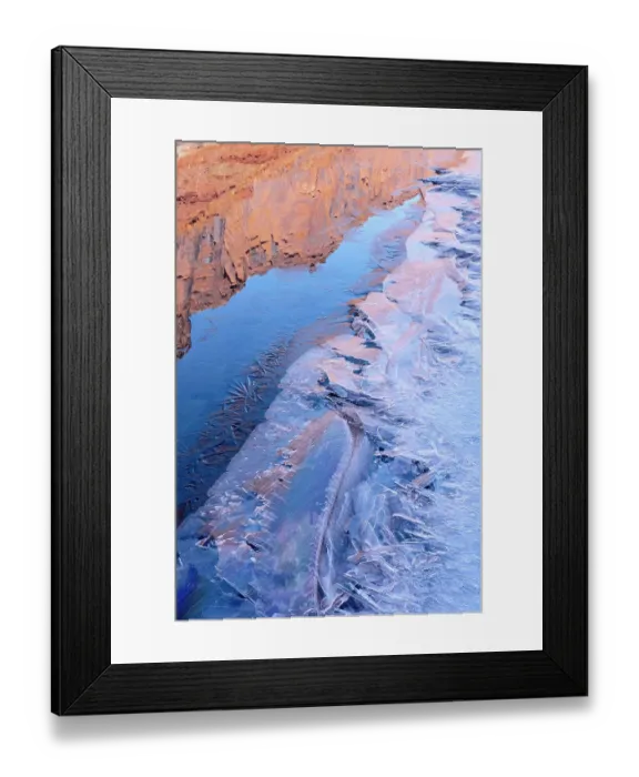 Framed Print : USA, Utah. Ice formations Arches National Park