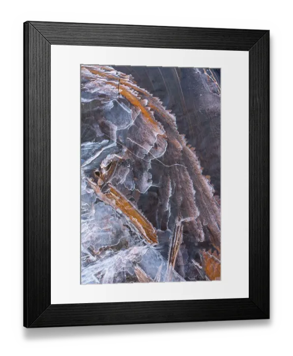 Framed Print : USA, Utah. Ice formations Arches National Park