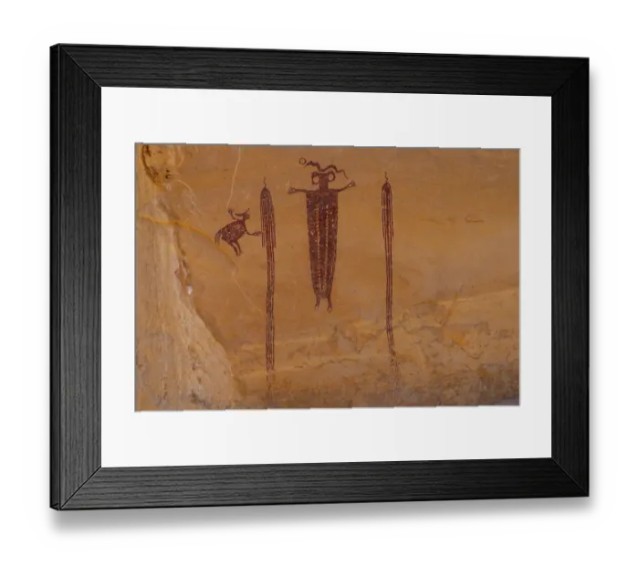 Framed Print : USA, Utah. Head of Sinbad Panel pictographs in San Rafael Swell Recreation Area