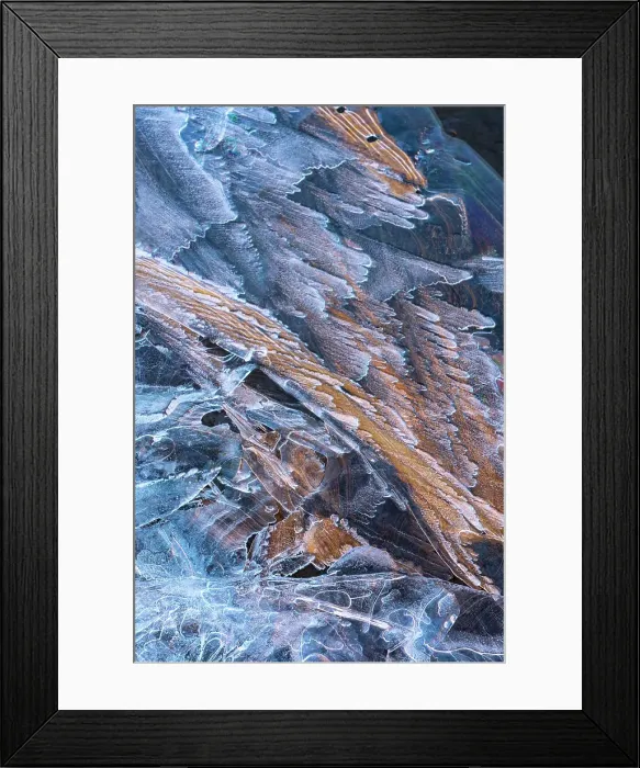 Framed Print : USA, Utah. Ice pattern formations on the Colorado River near Moab Framed Print : USA, Utah. Ice pattern formations on the Colorado River near Moab