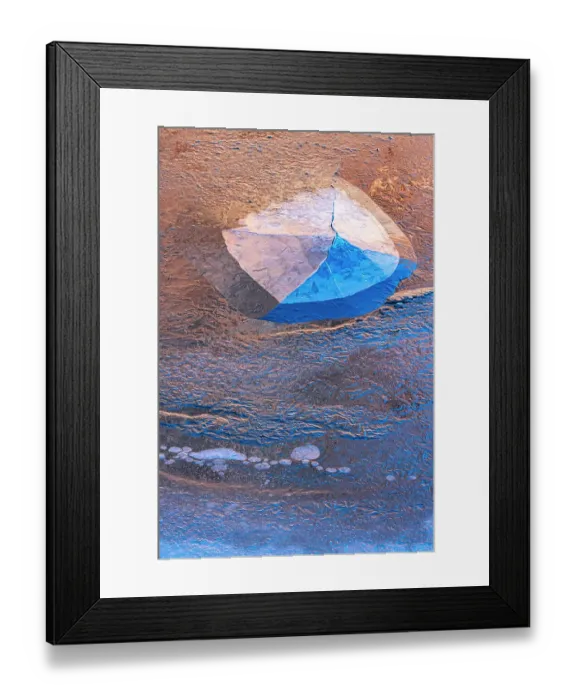 Framed Print : USA, Utah. Ice formations on the Colorado River near Moab Framed Print : USA, Utah. Ice formations on the Colorado River near Moab