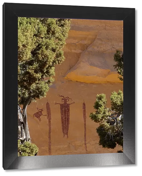 USA, Utah. Head of Sinbad Panel pictographs in San Rafael Swell Recreation Area
