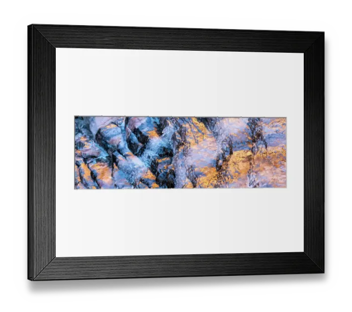 Framed Print : USA, Utah. Ice formations with canyon wall reflections Arches National Park Framed Print : USA, Utah. Ice formations with canyon wall reflections Arches National Park
