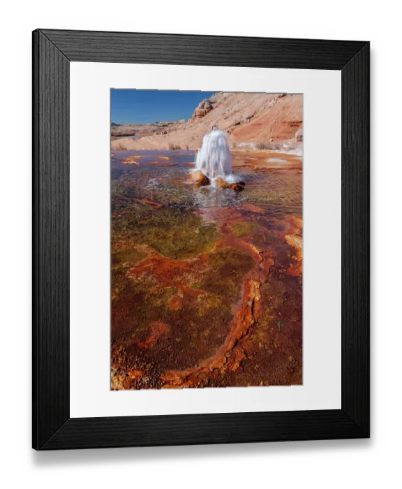 Framed Print : USA, Utah. Crystal Geyser, a cold water geyser, travertine geological formation, near Green River