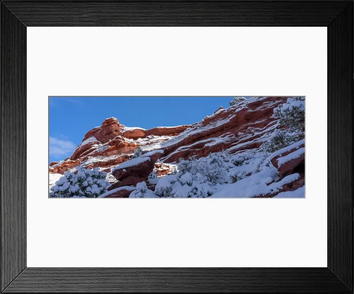 Framed Print : USA, Utah. Winter snowfall in Castle Valley Framed Print : USA, Utah. Winter snowfall in Castle Valley