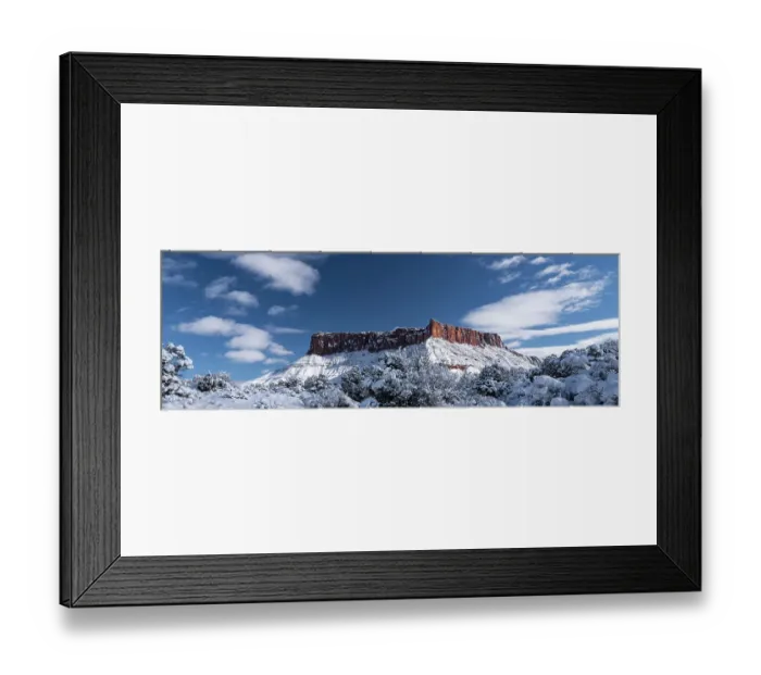 Framed Print : USA, Utah. Winter snowfall in Castle Valley Framed Print : USA, Utah. Winter snowfall in Castle Valley