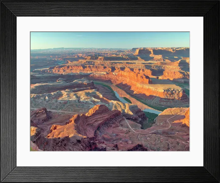 Framed Print : USA, Utah. Dead Horse Point State Park, sunrise view of the canyon below