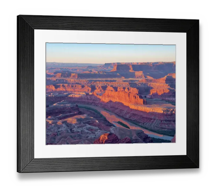 Framed Print : USA, Utah. Dead Horse Point State Park, sunrise view of the canyon below Framed Print : USA, Utah. Dead Horse Point State Park, sunrise view of the canyon below