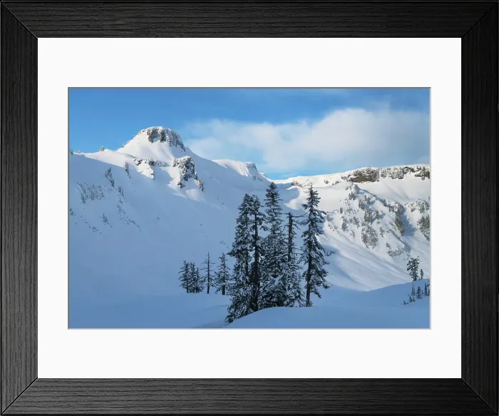 Framed Print : Table Mountain in winter. Heather Meadows, Mt. Baker-Snoqualmie National Forest, North Cascades, Washington State
