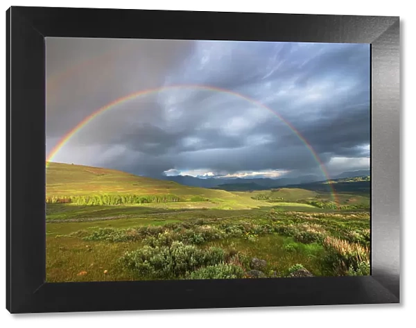 Rainbow over Methow Valley, North Cascades, Washington State