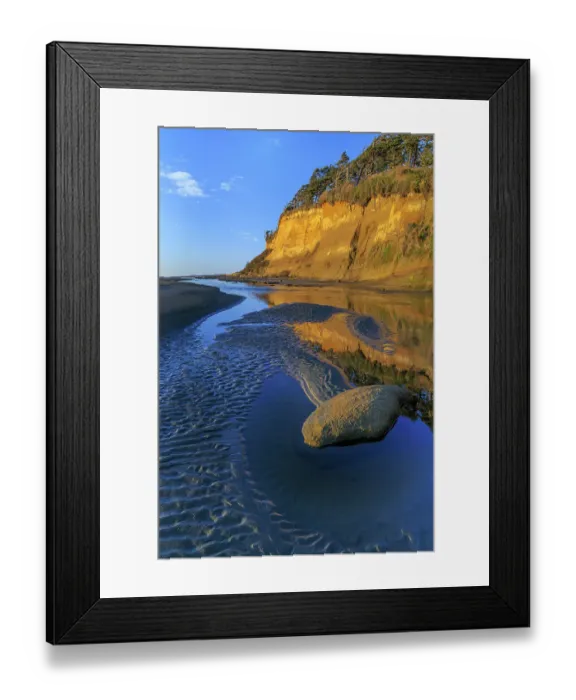 Framed Print : USA, Washington State, Copalis Beach, Iron Springs. Patterns in beach sand at sunset Framed Print : USA, Washington State, Copalis Beach, Iron Springs. Patterns in beach sand at sunset