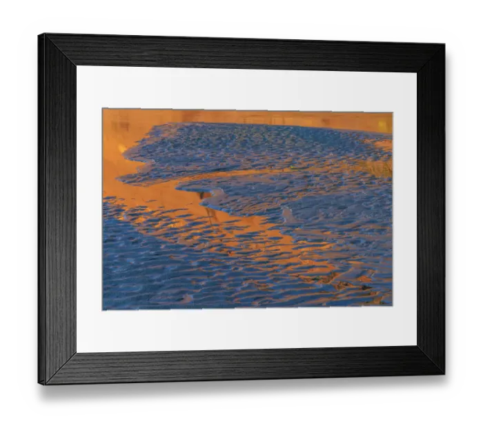 Framed Print : USA, Washington State, Copalis Beach. Patterns in beach sand at sunset Framed Print : USA, Washington State, Copalis Beach. Patterns in beach sand at sunset
