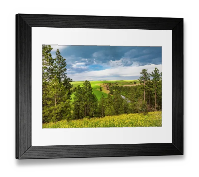 Framed Print : USA, Washington State, Palouse, Colfax. River Valley Framed Print : USA, Washington State, Palouse, Colfax. River Valley