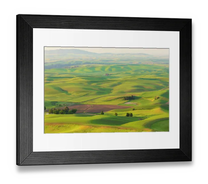 Framed Print : USA, Washington State, Palouse, Colfax. View from Steptoe Butte