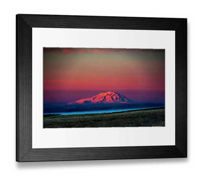 Framed Print : USA, Washington State, Zillah. Dawn light on Mt. Adams seen from Yakima Valley wine country in winter Framed Print : USA, Washington State, Zillah. Dawn light on Mt. Adams seen from Yakima Valley wine country in winter