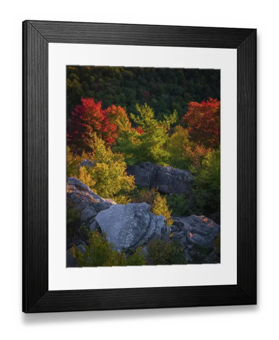 Framed Print : USA, West Virginia, Blackwater Falls State Park. Sunset on mountain overlook Framed Print : USA, West Virginia, Blackwater Falls State Park. Sunset on mountain overlook
