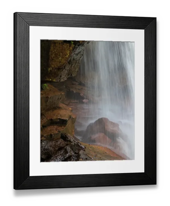 Framed Print : USA, West Virginia, Blackwater Falls State Park. Spray of waterfall on rocks Framed Print : USA, West Virginia, Blackwater Falls State Park. Spray of waterfall on rocks
