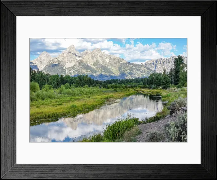 Framed Print : Grand Teton National Park, Wyoming, USA. Scenic view of Grand Tetons mountain range Framed Print : Grand Teton National Park, Wyoming, USA. Scenic view of Grand Tetons mountain range