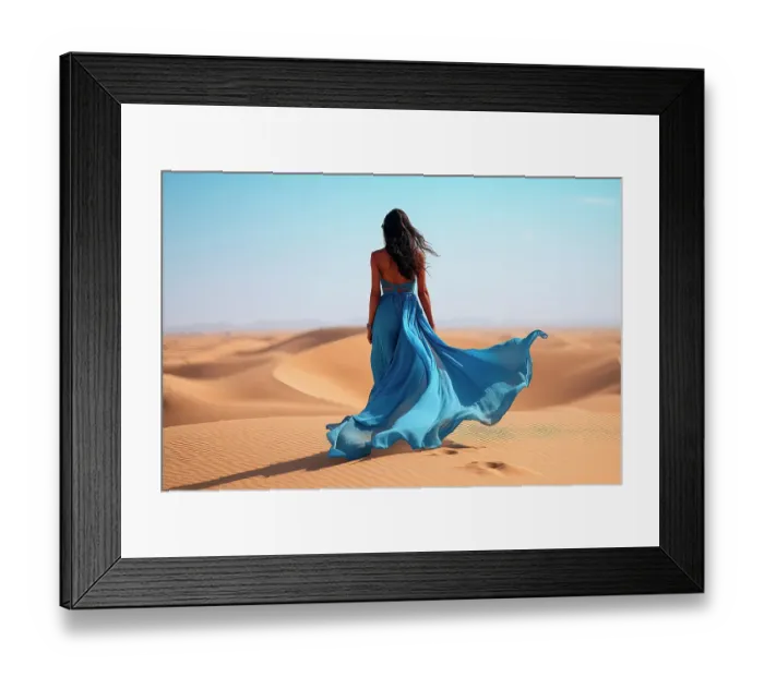 Framed Print : Indian woman in blue dress in desert. ©Jim Zuckerman / Jaynes Gallery / DanitaDelimont.com (AI) Framed Print : Indian woman in blue dress in desert. ©Jim Zuckerman / Jaynes Gallery / DanitaDelimont.com (AI)