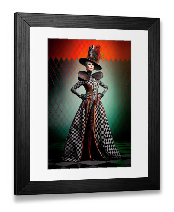Framed Print : Woman dressed in harlequin fashion. ©Jim Zuckerman / Jaynes Gallery / DanitaDelimont.com (AI) Framed Print : Woman dressed in harlequin fashion. ©Jim Zuckerman / Jaynes Gallery / DanitaDelimont.com (AI)