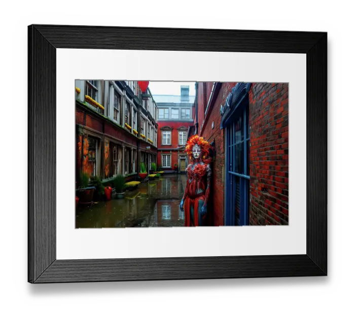 Framed Print : Fantasy of blue woman in an English courtyard. ©Jim Zuckerman / Jaynes Gallery / DanitaDelimont.com Framed Print : Fantasy of blue woman in an English courtyard. ©Jim Zuckerman / Jaynes Gallery / DanitaDelimont.com