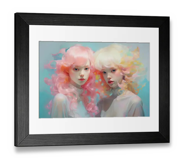 Framed Print : Painting of two young Asian girls in pastel colors. ©Jim Zuckerman / Jaynes Gallery / DanitaDelimont.com Framed Print : Painting of two young Asian girls in pastel colors. ©Jim Zuckerman / Jaynes Gallery / DanitaDelimont.com
