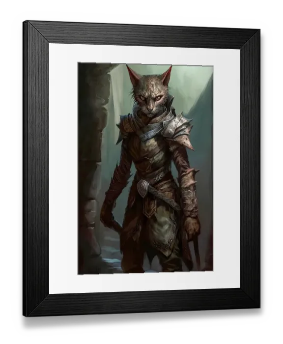 Framed Print : Fantasy of Egyptian cat god Bastet. ©Jim Zuckerman  /  Jaynes Gallery  /  DanitaDelimont.com (AI)