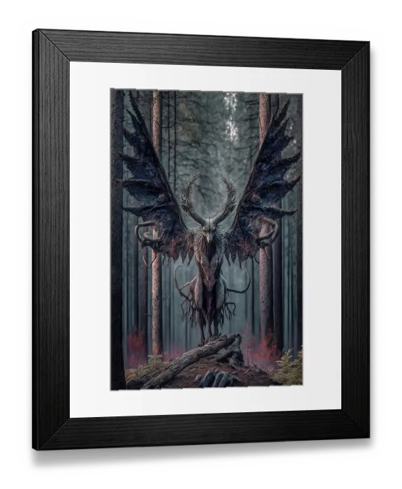 Framed Print : Mythical cryptid creature in forest. ©Jim Zuckerman / Jaynes Gallery / DanitaDelimont.com (AI) Framed Print : Mythical cryptid creature in forest. ©Jim Zuckerman / Jaynes Gallery / DanitaDelimont.com (AI)