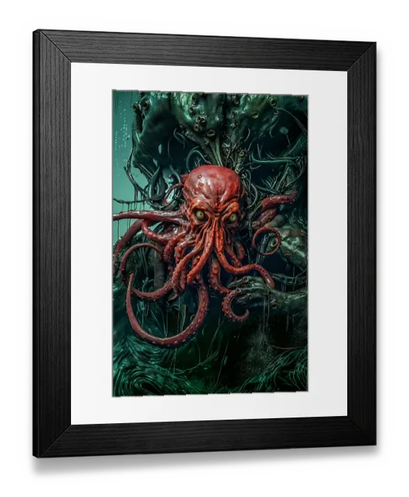 Framed Print : Octopus in alien setting. ©Jim Zuckerman  /  Jaynes Gallery  /  DanitaDelimont.com (AI)