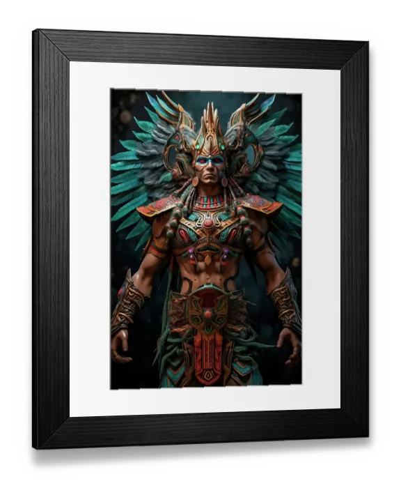 Framed Print : Fantasy of Aztec god. ©Jim Zuckerman  /  Jaynes Gallery  /  DanitaDelimont.com (AI)